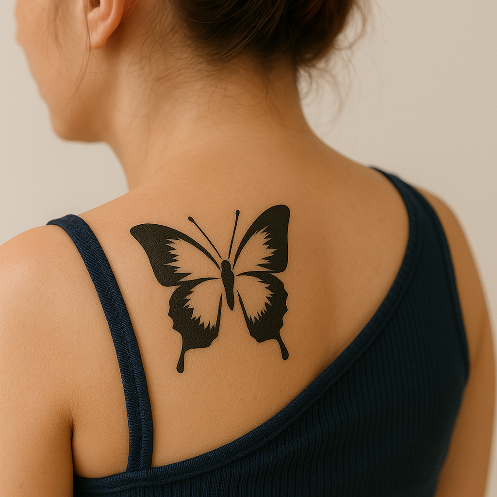 Tatouage éphémère en forme de papillon