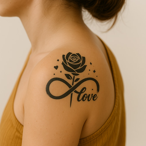 Tatouage éphémère en forme de fleur